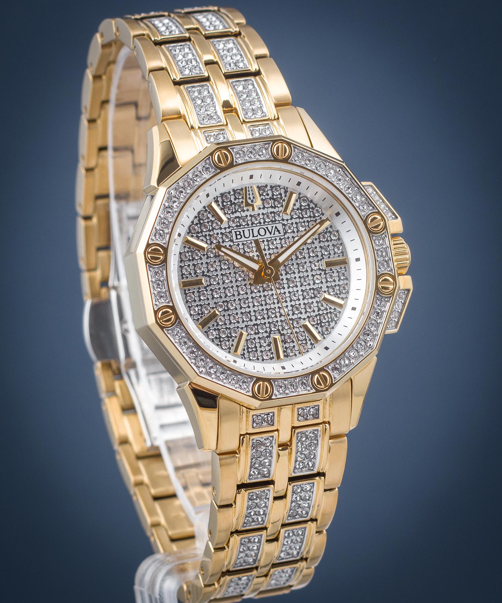 Bulova 98L302 นาฬิาผู้หญิง Bulova Crystal Octava Women's Watch