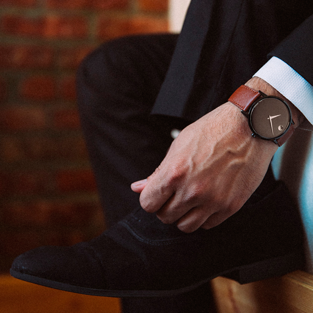 Movado 0607198 นาฬิกาผู้ชาย Museum Quartz Men's Watch