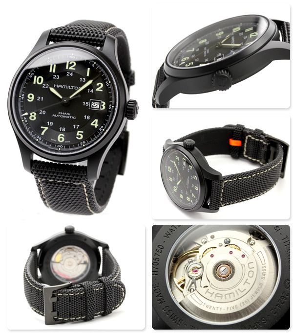 Hamilton H70575733 นาฬิกาผู้ชาย Hamilton รุ่น H70575733, Khaki Aviation Titanium Men's Watch
