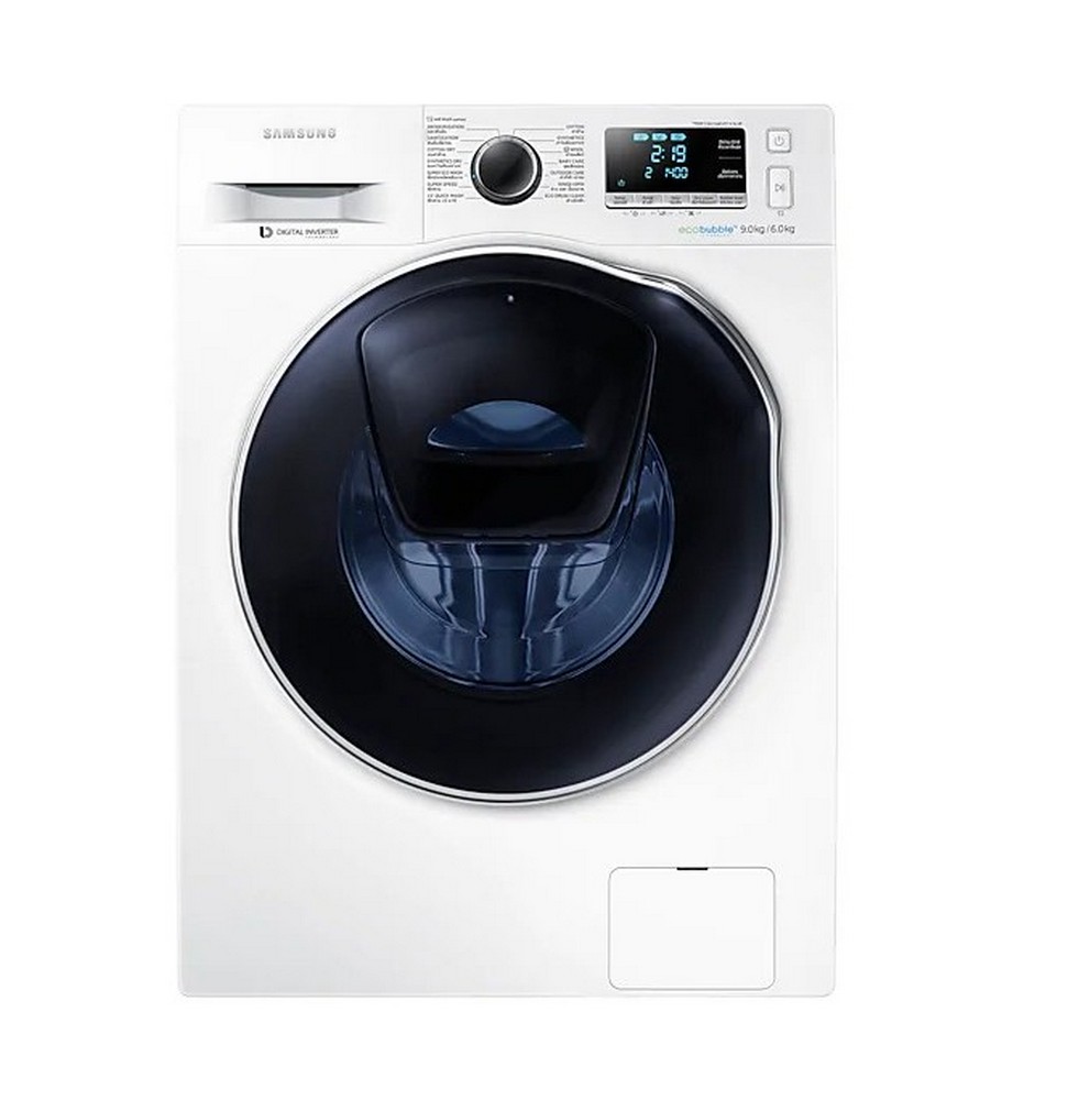 Samsung เครื่องซักผ้า และอบผ้า WD90T604DBE/ST พร้อม AI Control, ซัก 9 กก. / อบ 6 กก.