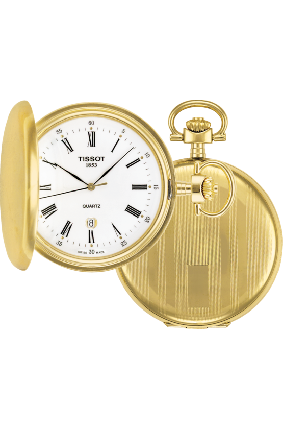 Tissot T83.4.553.13 นาฬิกาพกพา T-Pocket Savonnettes Quartz Pocket Watch