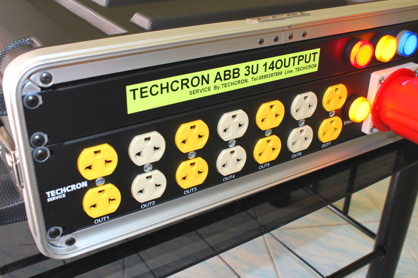 ปลั๊กไฟ techcron ชุดโหลด 3u ABB 14 OUT