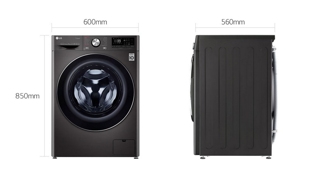 [ผ่อน0% 10ด] LG เครื่องซักผ้าฝาหน้า 9 kg FV1409S2B อินเวอร์เตอร์ 1400RPM (ชลบุรี ส่งฟรี)