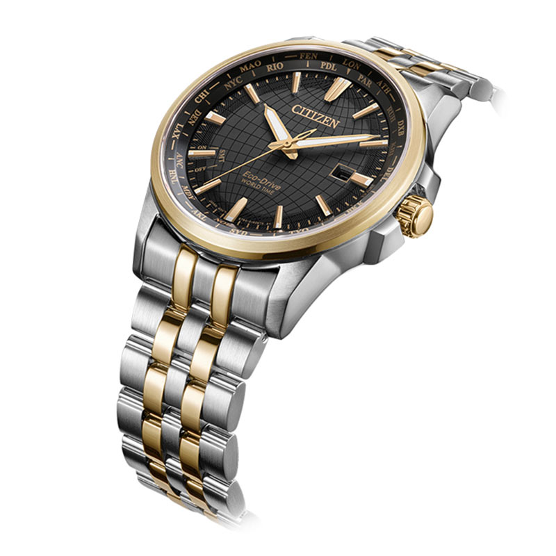 Citizen BX1006-85E นาฬิกาผู้ชาย Eco-Drive World Time Perpetual Men's Watch