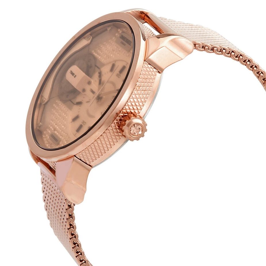 Diesel DZ5600 นาฬิกาผู้ชาย Mini Daddy Rose Gold Quartz Men's Watch