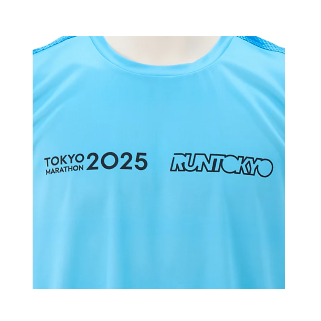 [PRE-ORDER] Asics Japan เสื้อวิ่ง แขนกุด โตเกียวมาราธอน 2025 Tokyo Marathon Sleeveless Shirt สี Aquarium นำเข้าจากญี่ปุ่น 東京マラソンスリーブレスシャツ