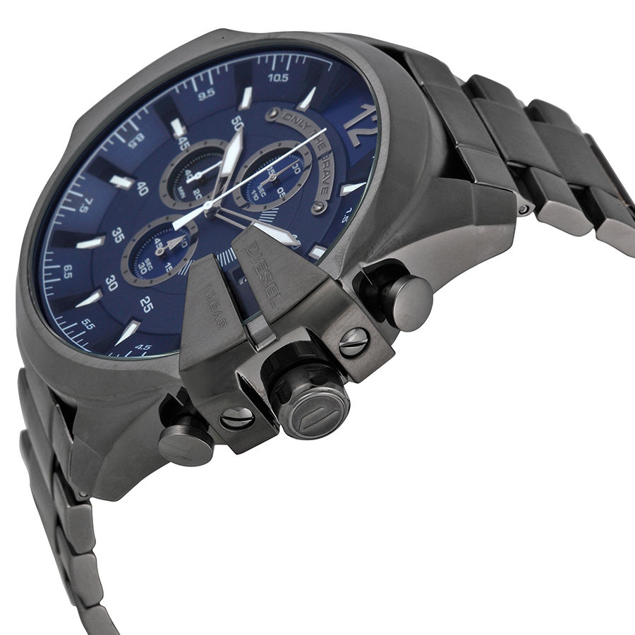 Diesel DZ4329 นาฬิกาผู้ชาย Diesel รุ่น DZ4329, Mega Chief Chronograph Blue Dial 100M Men's Watch