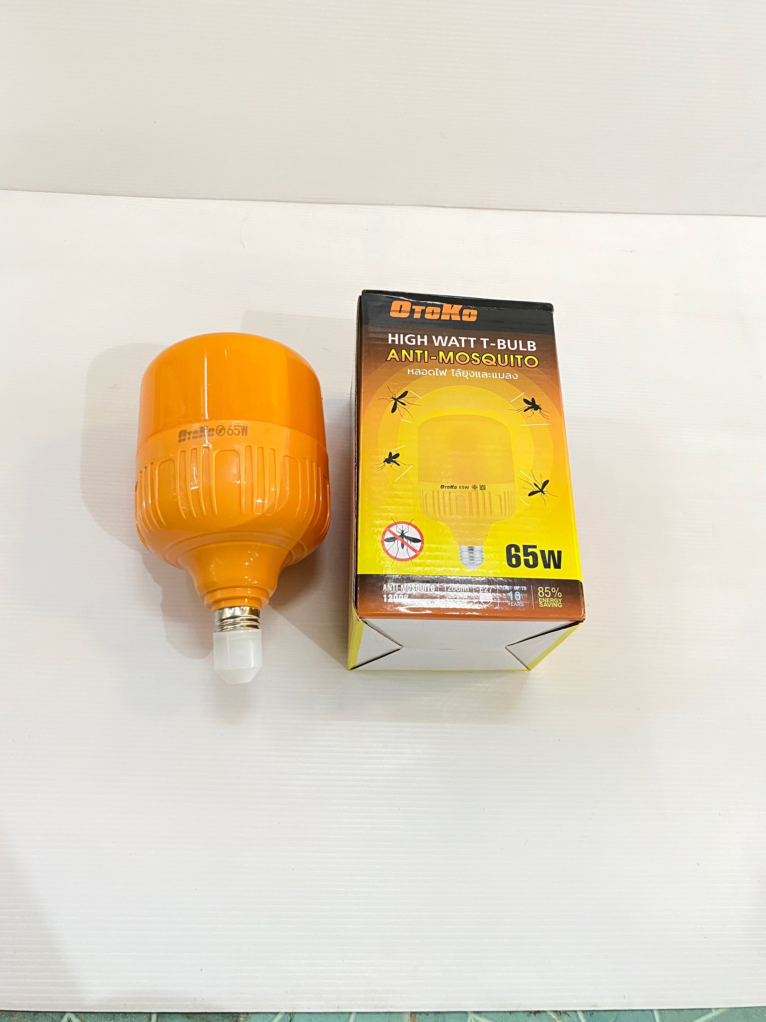 หลอดไล่ยุงและแมลง OTOKO LED BULB Bug repeller 65w แสงสีแดง ประหยัดไฟ 90% ใช้ไล่ยุงได้ดี ปลอดภัยไร้สารเคมี ไม่เป็นอันตรายต่อคนและสัตว์