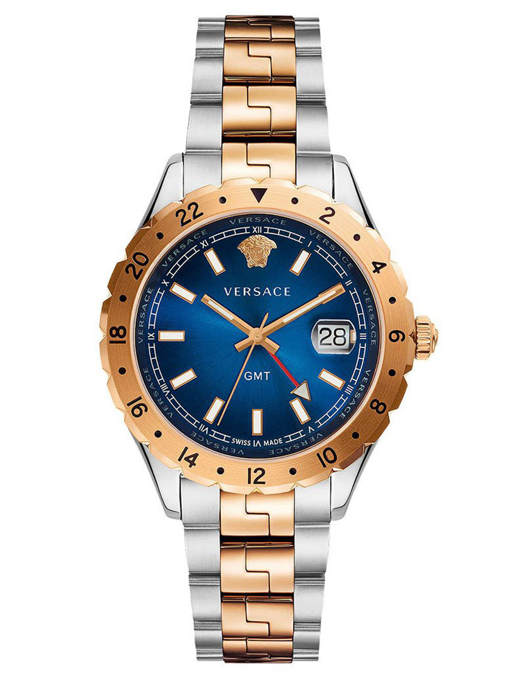 Versace V11060017 นาฬิกาผู้ชาย Hellenyium GMT Quartz Men's Watch