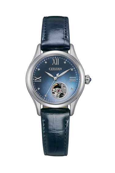 Citizen PR1041-18N นาฬิกาผู้หญิง Luna Blue Automatic Women's Watch