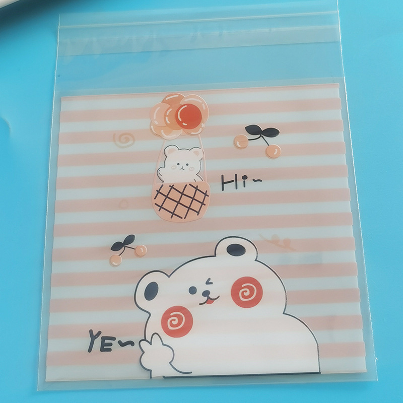 ถุงคุ๊กกี้ ฝากาว ขนาด 7x7 ซม. (95-100 ใบ) ลายพิเศษ ชุดที่ 3/3