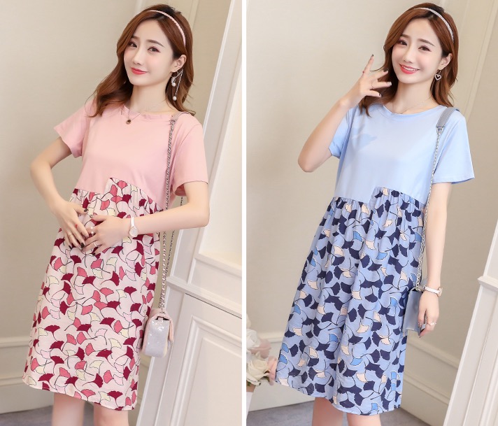 ชุดคลุมท้อง ลายน่ารัก สไตล์วินเทจ แบบน่ารัก ใส่สบาย M L XL XXL