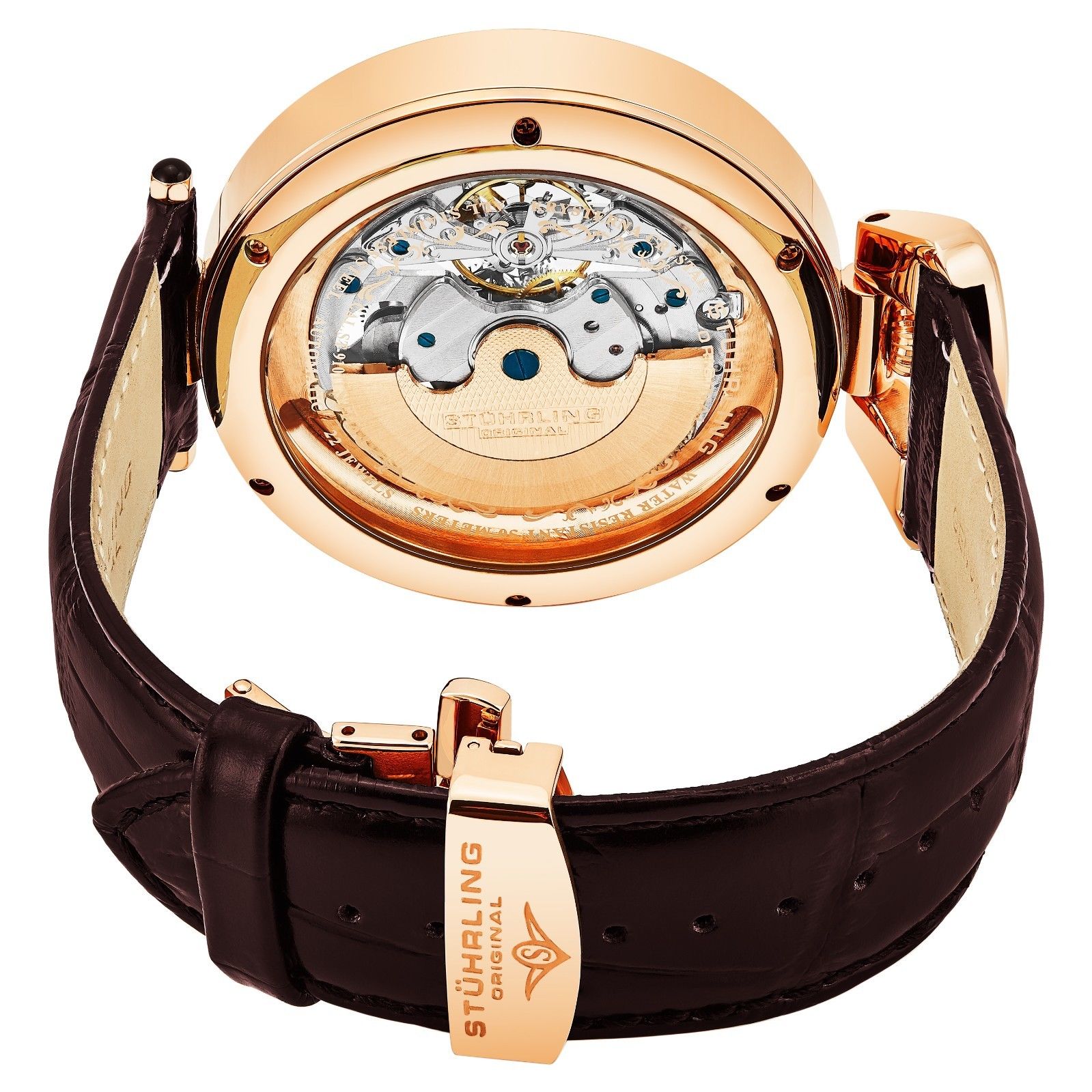 Stuhrling Original 127A.334553 นาฬิกาผู้ชาย Stuhrling Original รุ่น 127A.334553, Emperor’s Grandeur Automatic Skeleton Men's Watch