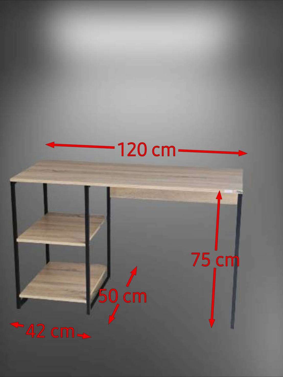 โต๊ะทำงานไม้ขาเหล็ก