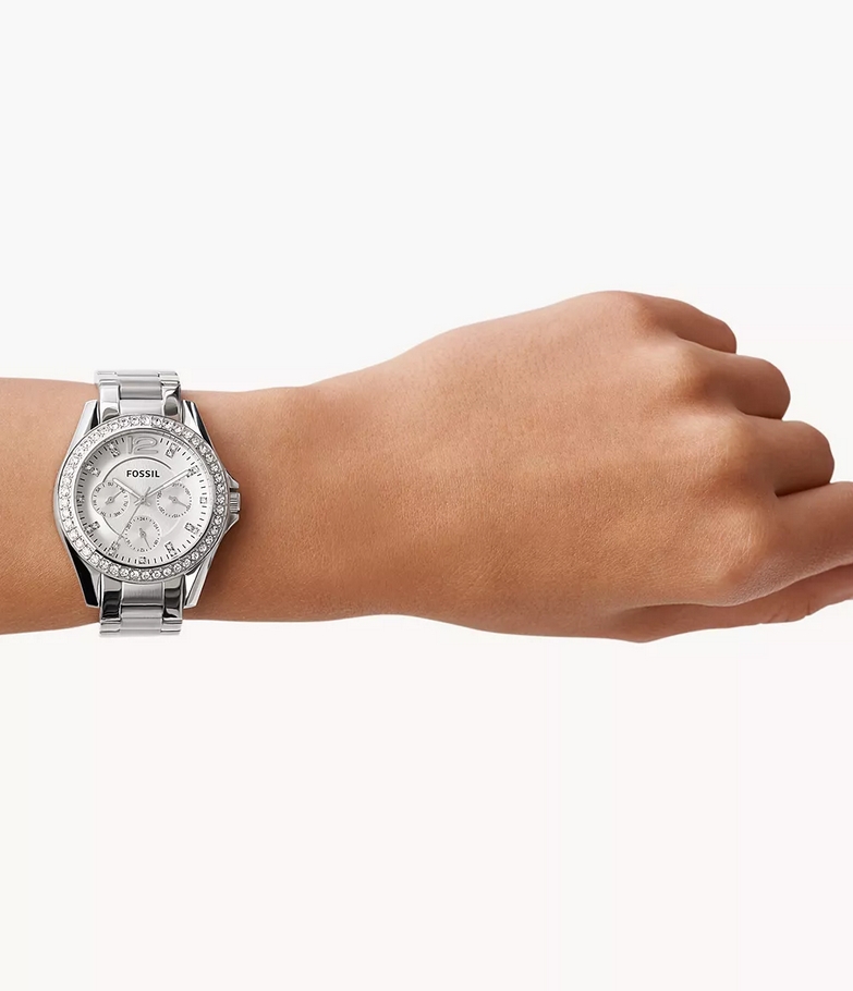 Fossil ES3202 นาฬิกาผู้หญิง Fossil รุ่น ES3202, Riley Multifunction Crystal Women's Watch