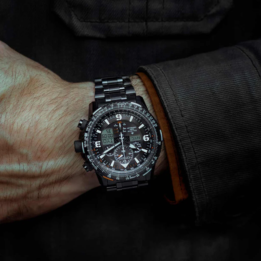 Citizen JY8085-81E นาฬิกาผู้ชาย Promaster Eco-Drive Radio Controlled Analog Digital Men's Watch