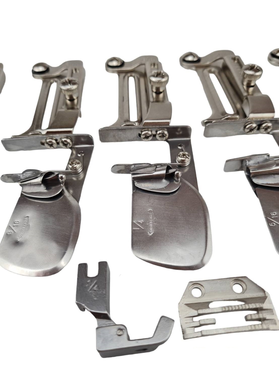 ซองพับชายผ้าสำหรับจักรอุจตสาหกรรมเข็มเดี่ยวสำหรับผ้าหนาหรืองานเย็บที่ต้องผ่านตะเข็บออกแบบมาพิเศษเย็บขอบผ้า แล้วไม่แตก