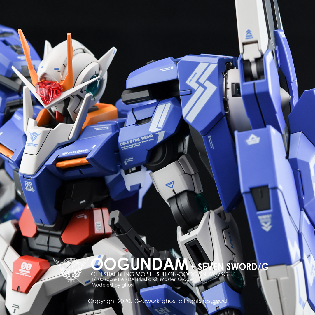 G-REWORK CUSTOM DECAL MG 1/100 OO GUNDAM + SEVEN SWORD