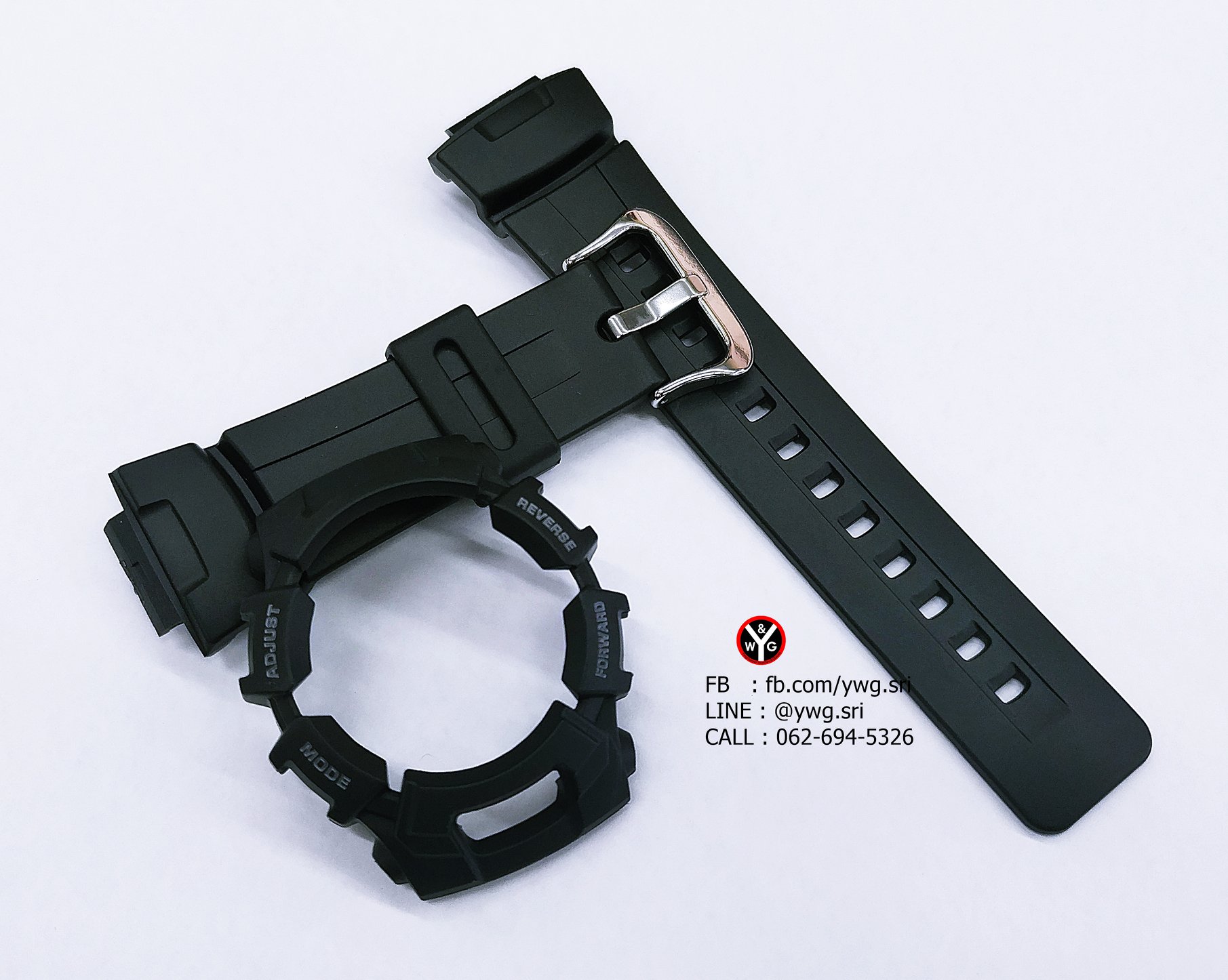 กรอบสาย G-SHOCK แท้ สีดำด้านฟร้อนเทา ใส่ได้รับรุ่น G-2110 ,G-2300 ,G-2310 ,G-2400