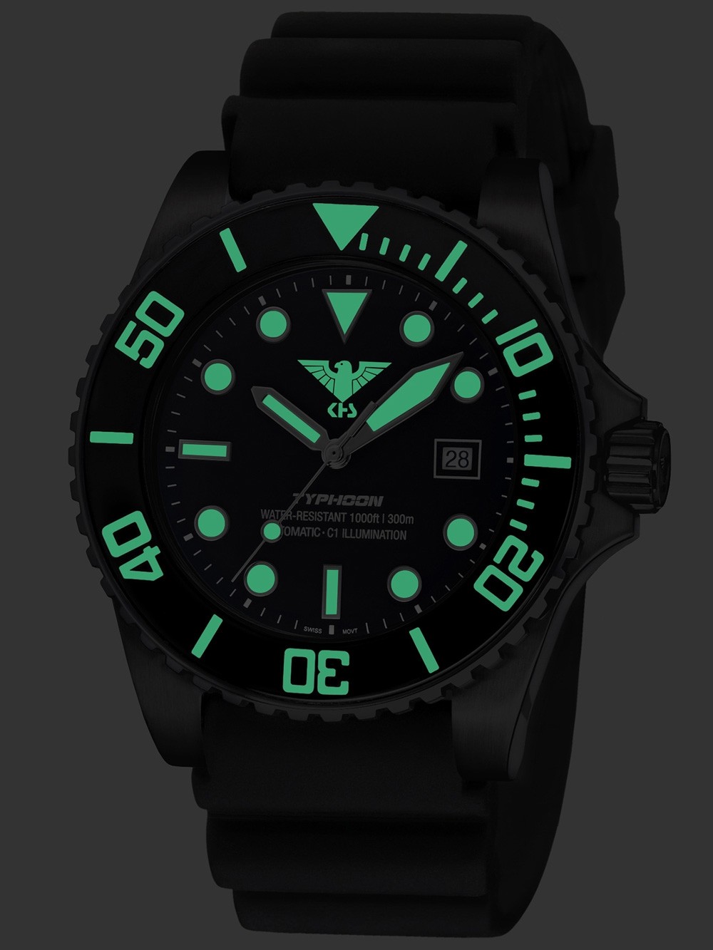 KHS Tactical KHS.TYBSA.DB นาฬิกา Typhoon Automatic Watch