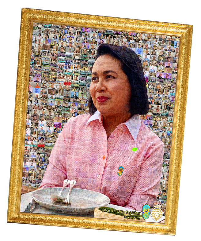 ของขวัญวันเกษียณ Mosaic Photo ขนาด 20x24 นิ้ว + กรอบไม้เส้น 201ทองD เคลือบร้อน