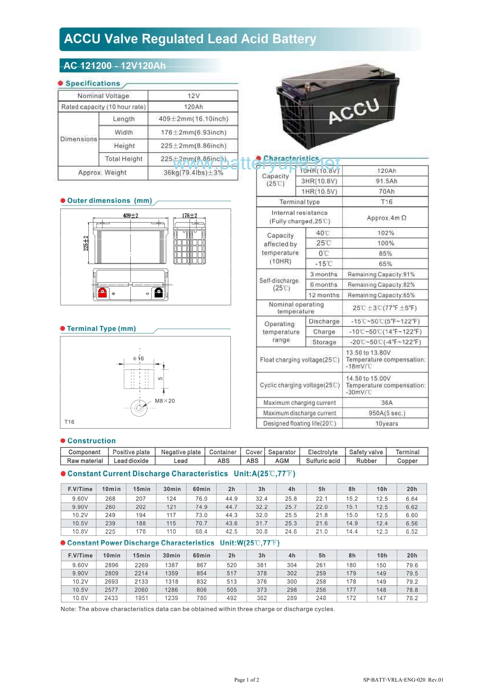 12V 120AH ACCU