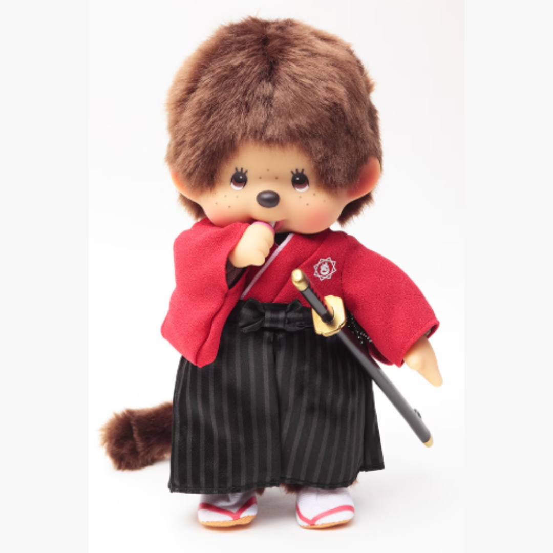 [PRE-ORDER] ตุ๊กตา ม่อนชิชิ ซามูไร Size S ม่อนชิชิคุง Monchhichi Samurai 13 x 11 x 20 cm นำเข้าจากญี่ปุ่น 侍モンチッチ IPM-81-Z