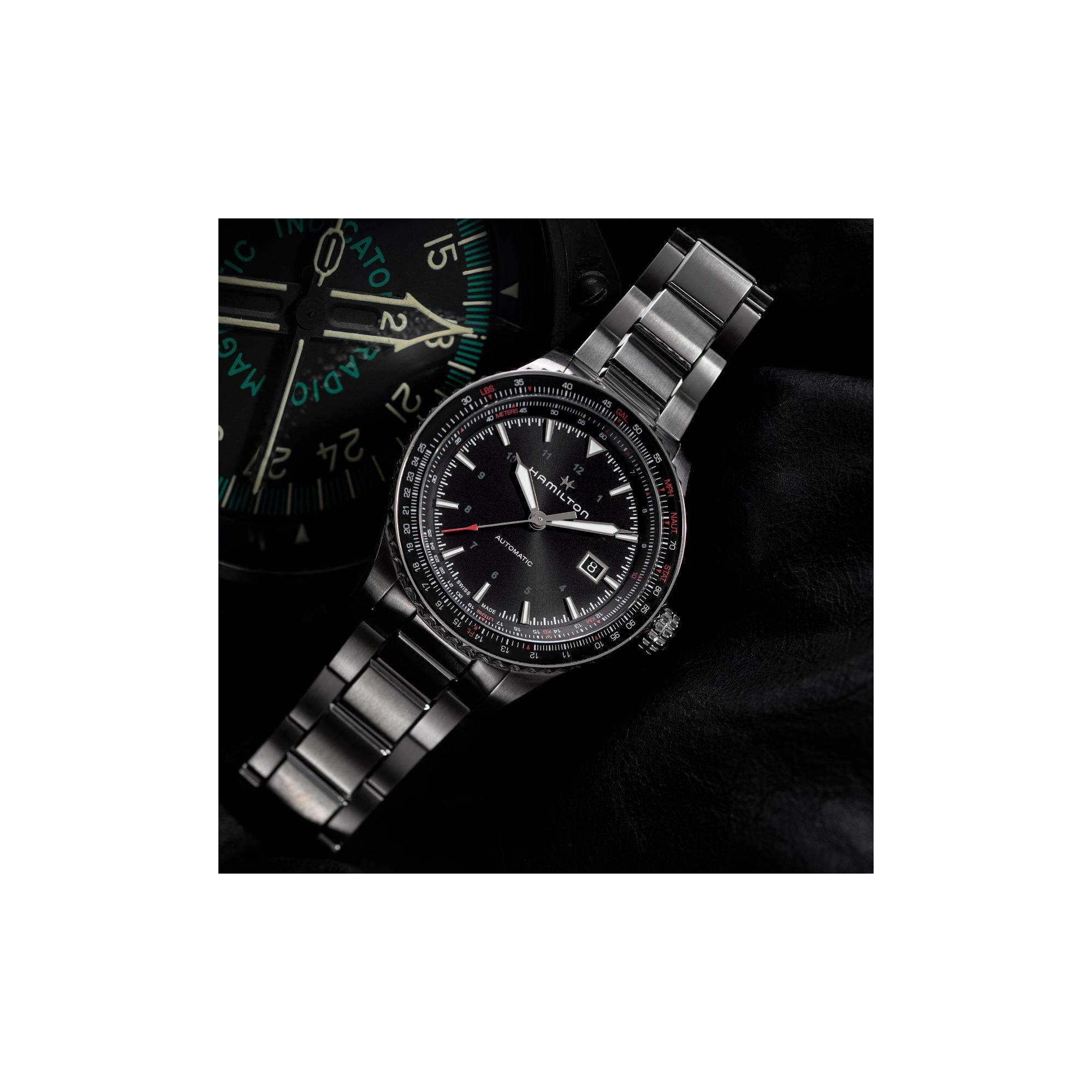 Hamilton H76615130 นาฬิกาผู้ชาย Khaki Aviation Converter Automatic Men's Watch