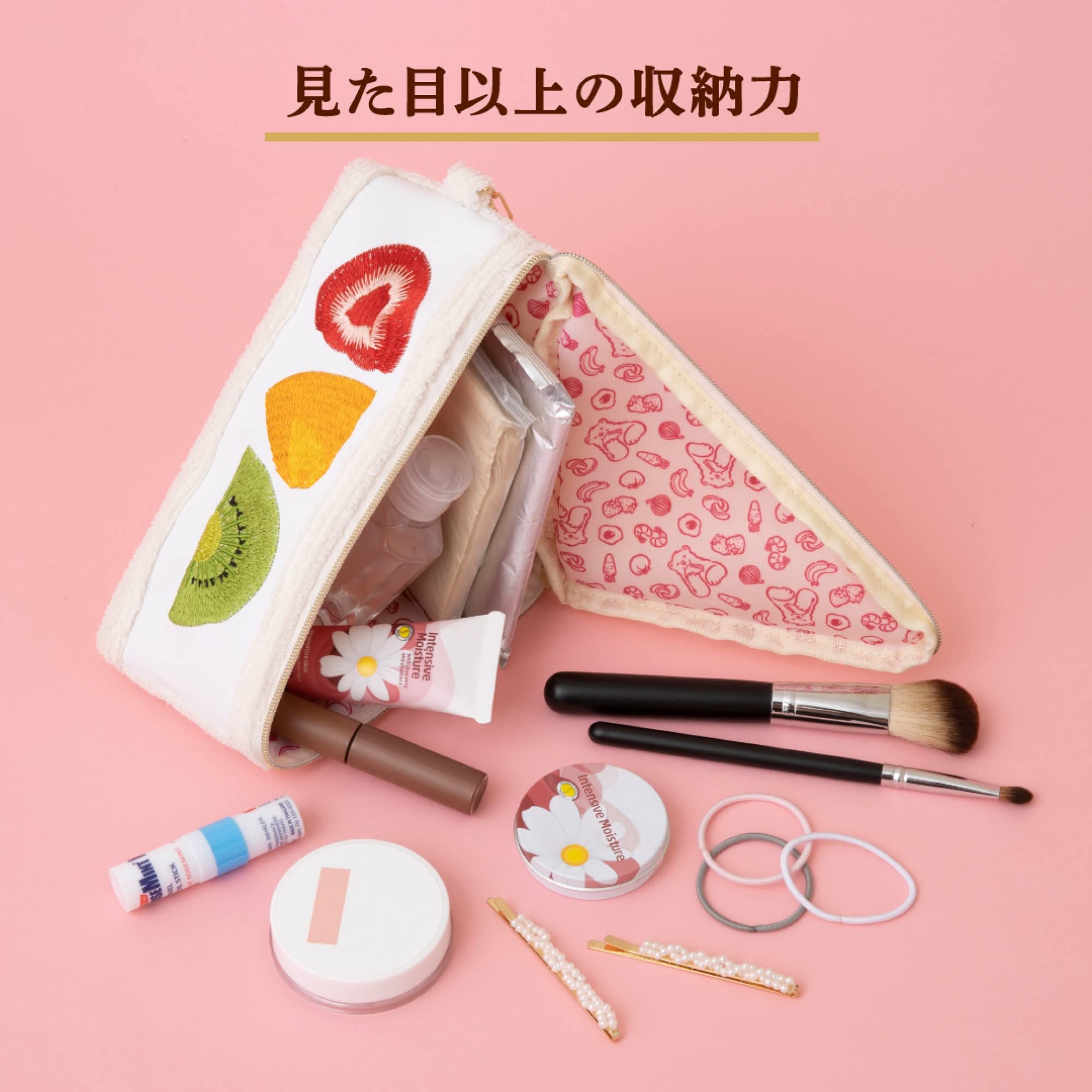 [พร้อมส่ง] กระเป๋า แซนด์วิชญี่ปุ่น สีสดใสน่ากิน ดีไซน์เหมือนของจริง ขนาดพกพา 13.5 x 13.5 x 8 cm นำเข้าจากญี่ปุ่น Sandwich Pouch サンドイッチハウス メルヘン フルーツサンドポーチ