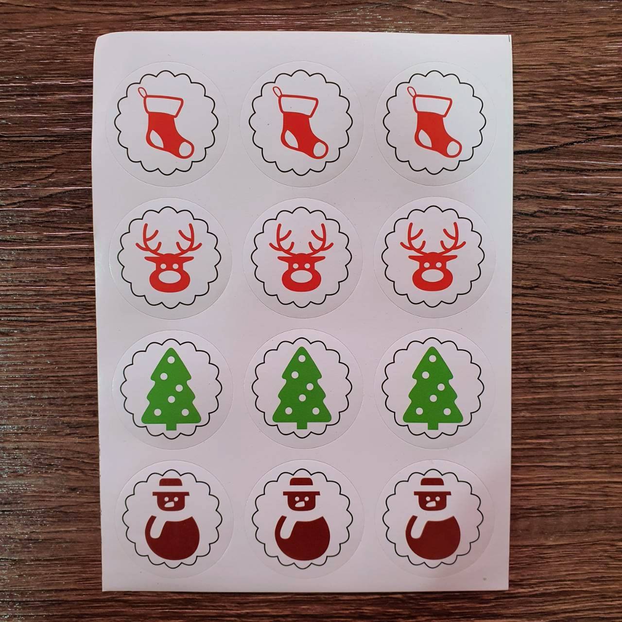 สติ๊กเกอร์ปิดถุงขนม ถุงคุ๊กกี้ ขนาดดวงละ 3.5 ซม. แพ็คละ 96 ดวง