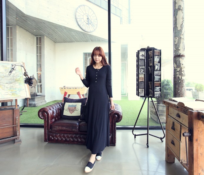 ชุดคลุมท้อง แขนยาว มีกระดุม ผ้านิ่มใส่สบาย สุภาพน่ารัก M,L,XL.