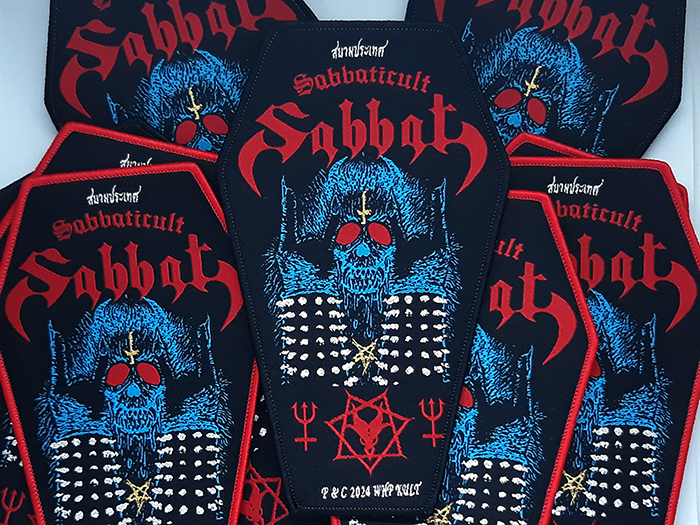 SABBAT 'Sabbaticult' Woven Patches (Coffin Shape)