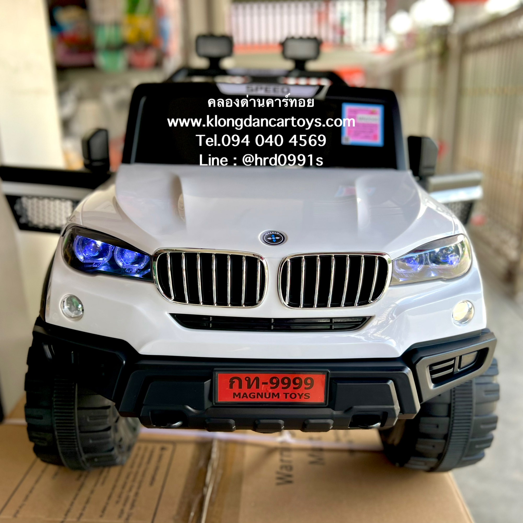 รถเด็กแบตเตอรี่จิ๊ปBMWสปอต4x4 💥ใช้มือถือบังคับได้💥(ต่อบูลทูธเพลงได้โยกแบบสไลด์, 5มอเตอร์ แบต12v4.5a, เล่นusb aux, ออกตัวสมูท, รีโมทบูลทูธ, มีโช้ค, มีประตูเปิดได้)
