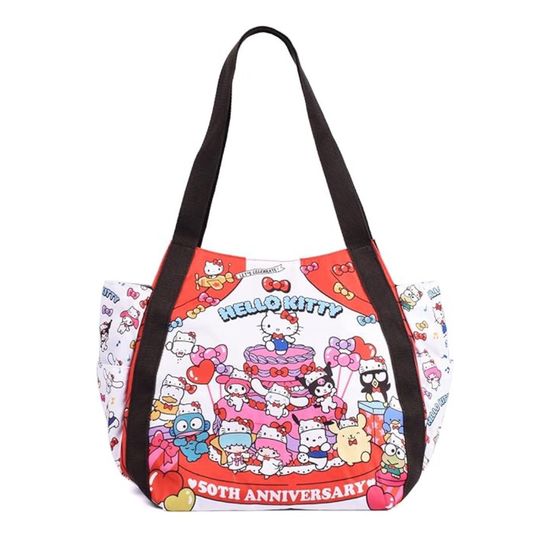 [PRE-ORDER] กระเป๋า คิตตี้ ครบรอบ 50 ปี กระเป๋าผ้าใบใหญ่ ทรงบอลลูน Hello Kitty Bollon Tote Bag Sanrio Japan