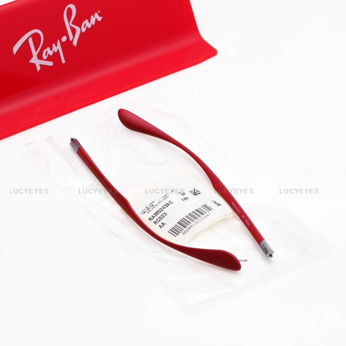 ขาแว่น RAYBAN แท้ 100% RX6355, RX6357, RX6355M สีแดง