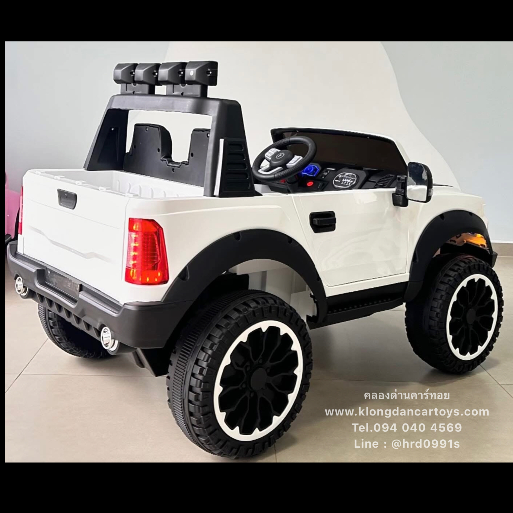 รถกะบะเด็กแบตเตอรี่Raptor4×4*คันใหญ่* (ออกตัวสมูท, 4มอเตอร์แบต12v7a, มีโช้คหน้าหลัง, โยกได้, บูลทูธกับมือถือ เล่นusb aux, รีโมทบูลทูธ) กะบะท้ายช่องใหญ่ ถอดชาร์จภายนอกได้