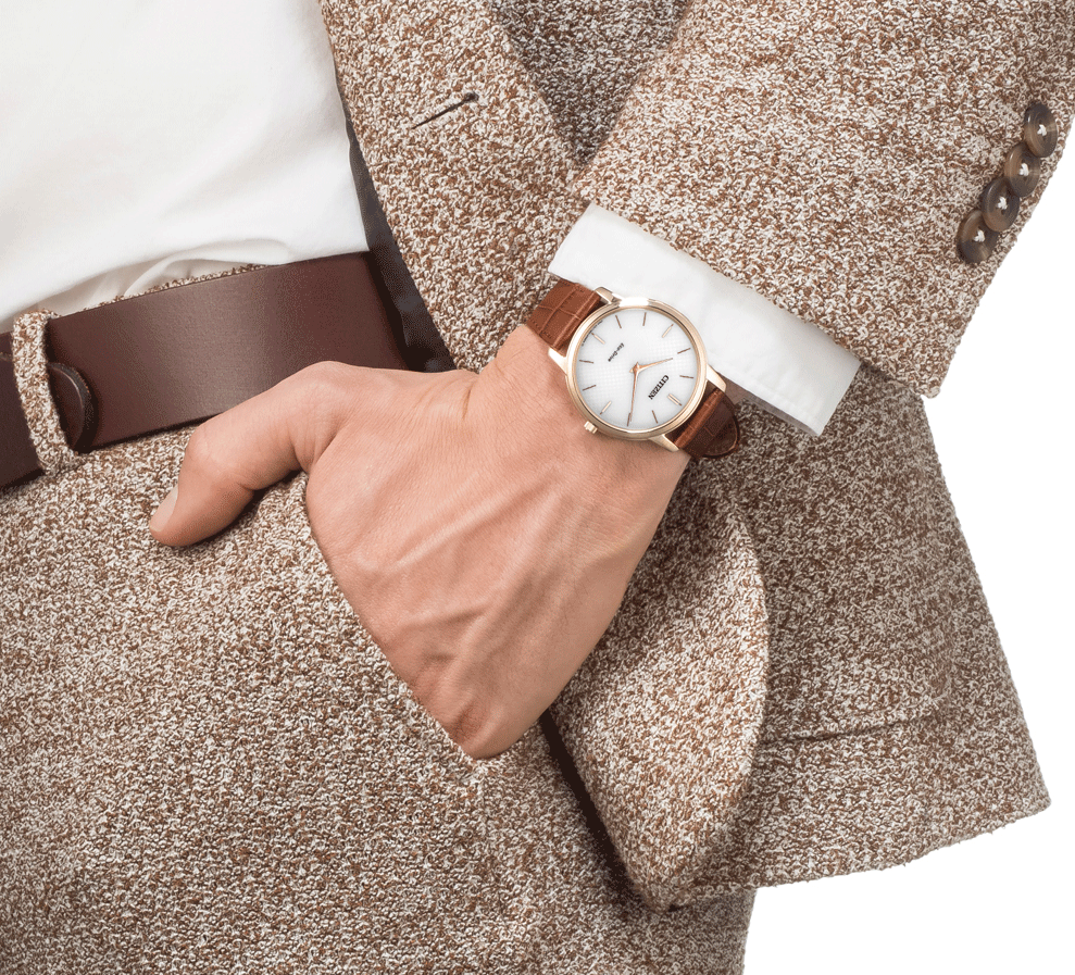 Citizen AR1133-15A นาฬิกาผู้ชาย Eco-Drive Stiletto Men's Watch