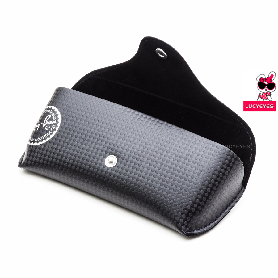 A009 กล่องแว่น RAYBAN แท้ 100% แบบนูนสีดำ Carbon
