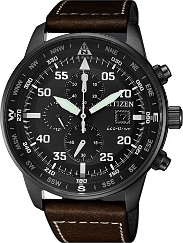 Citizen CA0695-17E นาฬิกาผู้ชาย Eco-Drive Chronograph Aviator Pilot's Men's Watch
