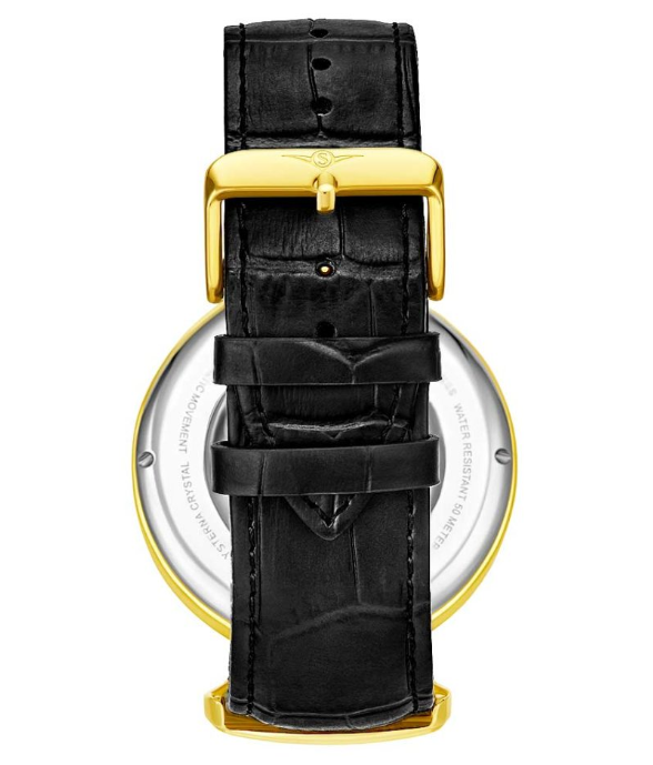 Stuhrling Original 3920.2 นาฬิกาผู้ชาย Emperor’s Grand DT Automatic Skeleton Men's Watch