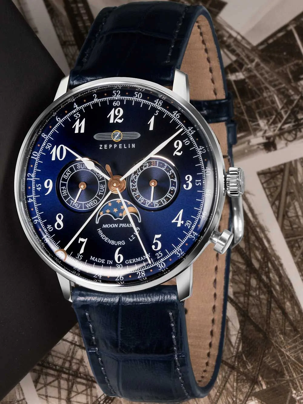 Zeppelin 7036-3 นาฬิกาผู้ชาย LZ 129 Hindenburg Quartz Men's Watch