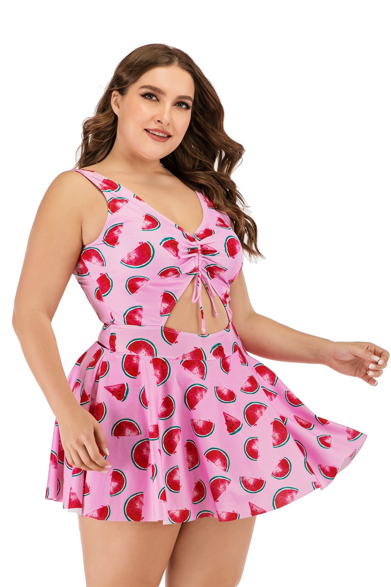 ชุดว่ายน้ำคนอ้วน 5xl พร้อมส่ง :ชุดว่ายน้ำไซส์ใหญ่สีชมพูแต่งลายแตงโม ผูกโบว์ด้านหน้า มีกางเกงใส่ด้านในแบบสวย น่ารักมากๆจ้า : - รอบอก 46 - 58 นิ้ว - เอว 42 - 54 นิ้ว - สะโพก 46 - 58 นิ้ว