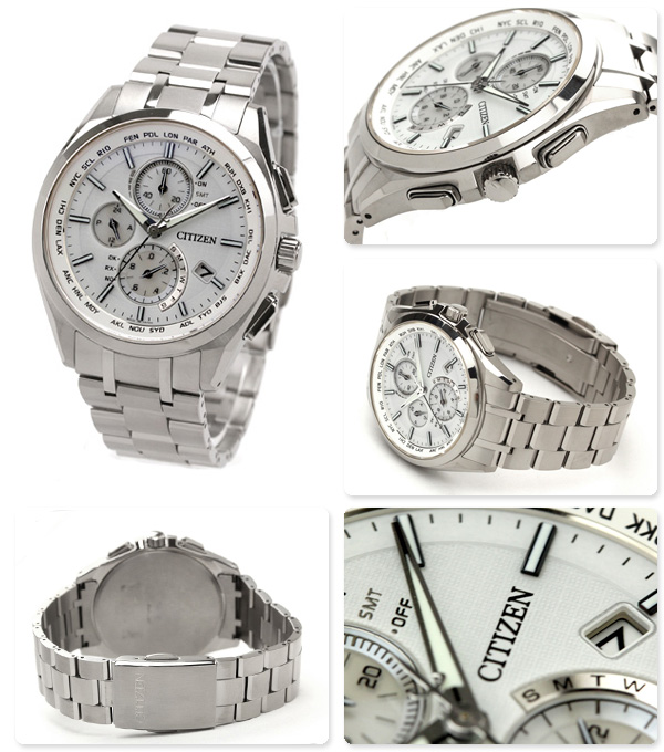 Citizen AT8040-57A นาฬิกาผู้ชาย Eco-Drive Attesa Radio Control World Time Men's Watch