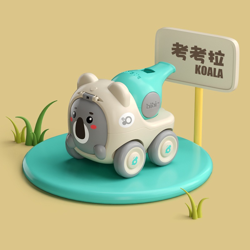 รถของเล่น มีนกหวีด ลาก ปล่อย pull back