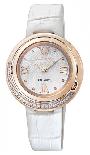 Citizen EX1122-07A นาฬิกาข้อมือผู้หญิง Eco-Drive Genuine Diamonds Japan Made Women's Watch