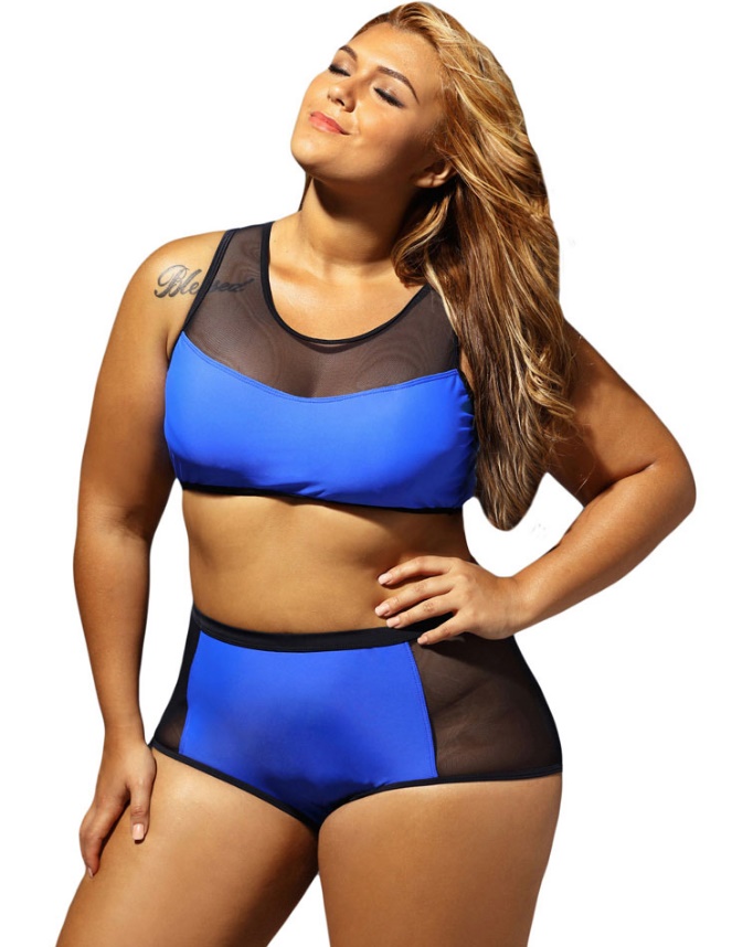 ชุดว่ายน้ำคนอ้วนทูพีชพร้อมส่ง :ชุดว่ายน้ำคนอ้วนสีน้ำเงินแต่งผ้าโปร่งซีทรูแบบ sexy น่ารักมากๆจ้า:รอบอก48-56นิ้ว เอว42-50นิ้ว สะโพก46-56นิ้วจ้า