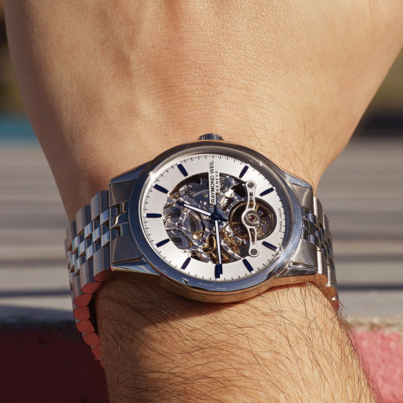 Raymond Weil 2785-ST-65001 นาฬิกาผู้ชาย Freelancer Skeleton Automatic Men's Watch