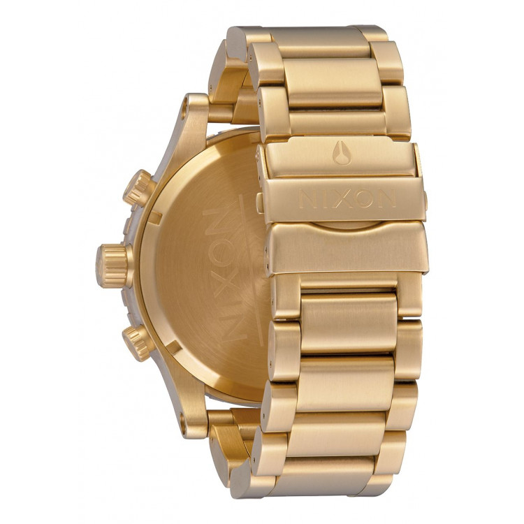 Nixon A083-2735-00 นาฬิกาผู้ชาย 51-30 Chrono All Gold Blue Sunray Quartz Men's Watch