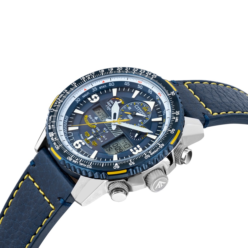Citizen JY8078-01L นาฬิกาผู้ชาย Promaster Skyhawk Eco-Drive Blue Angels Atomic Men's Watch
