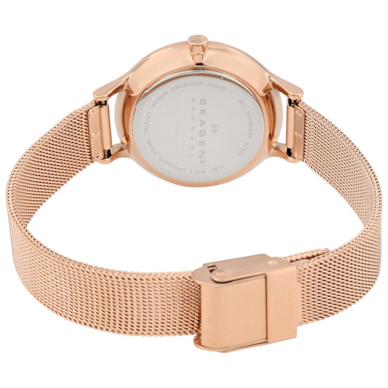 Skagen SKW2151 นาฬิกาผู้หญิง Skagen รุ่น SKW2151, Anita Rose Gold-Tone Mesh Bracelet Women's Watch